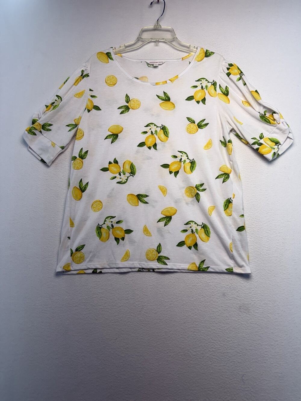 Lemon Women’s L Tshirt With Short Sleeves Knot Feminine Picnic Streetwear Summer